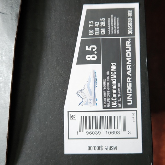 Under Armour Men's Command Mid Lacrosse MT TPU Cleat - Picture 4 of 13